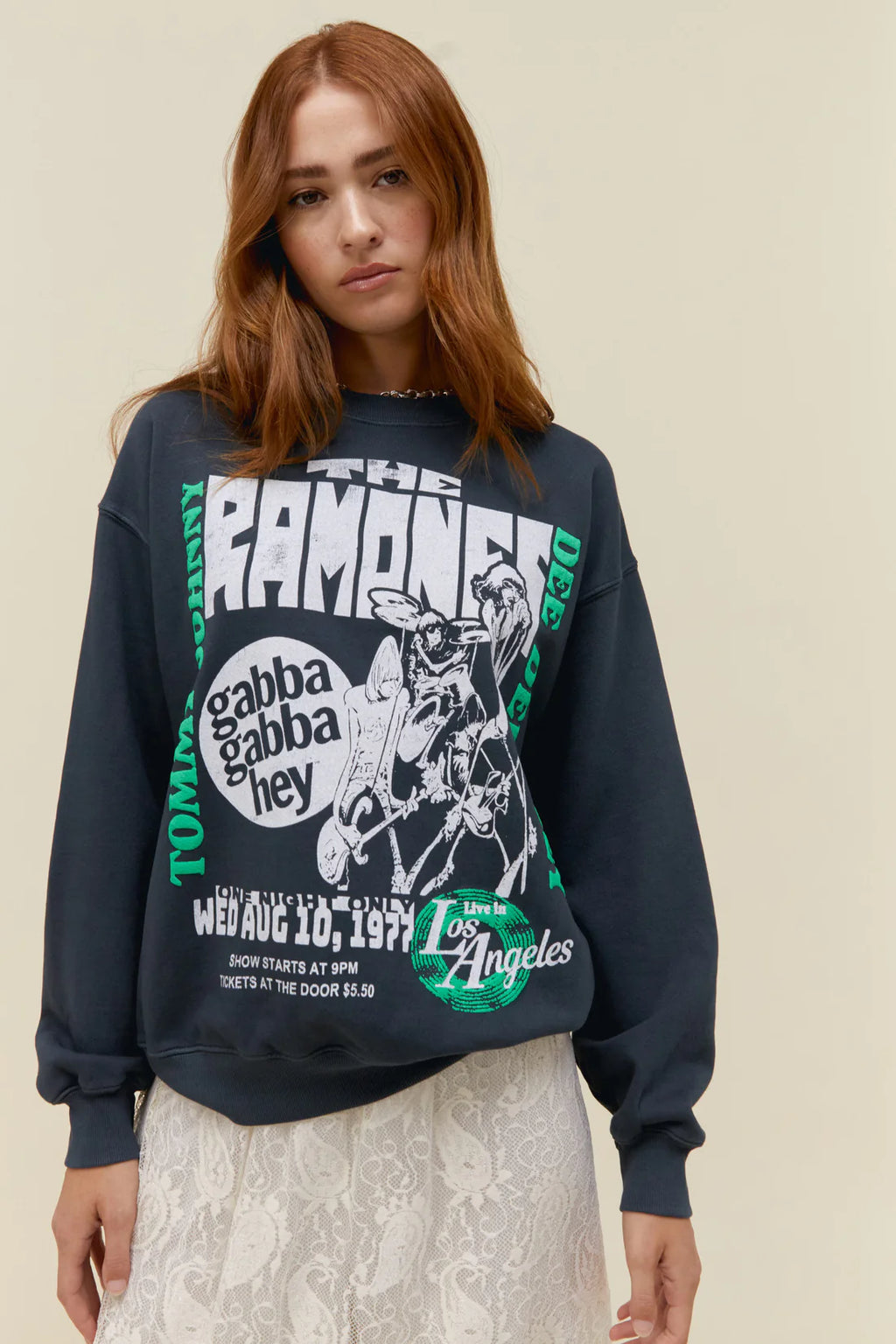 Daydreamer - Ramones Gabba Gabba Hey BF Crew Sweatshirt
