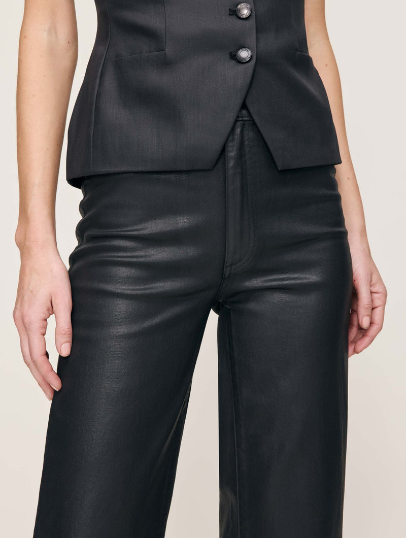 DL1961 - Karmine Refined Wide Leg (Black Coated)