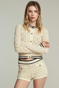 Frame - The Rookie Cardigan (cream multi)