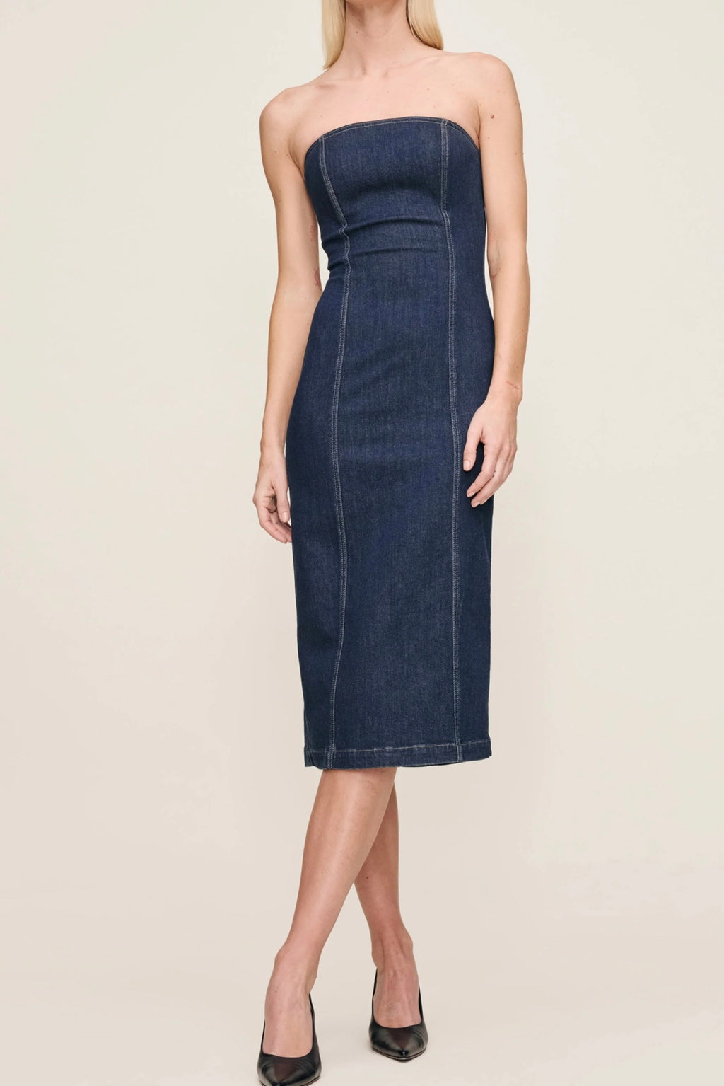 DL1961 - Esme Strapless Midi Dress (Crescent Harbor)