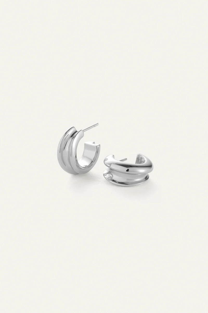 Jenny Bird - Mini Lennon Hoops (silver)