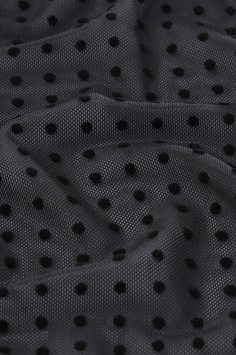 Frame - The Mesh Polka Dot Top (black)