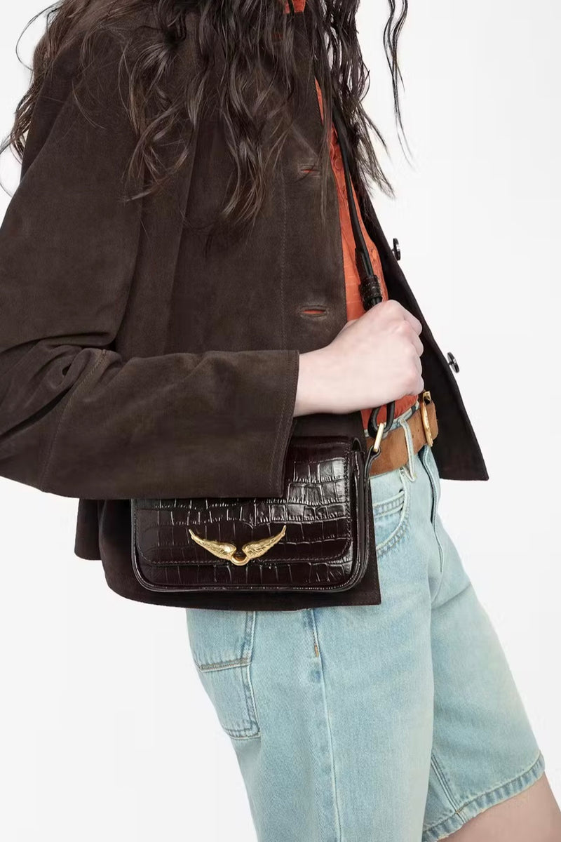 Zadig & Voltaire - Le Zazi Embossed Croco Bag (wood)