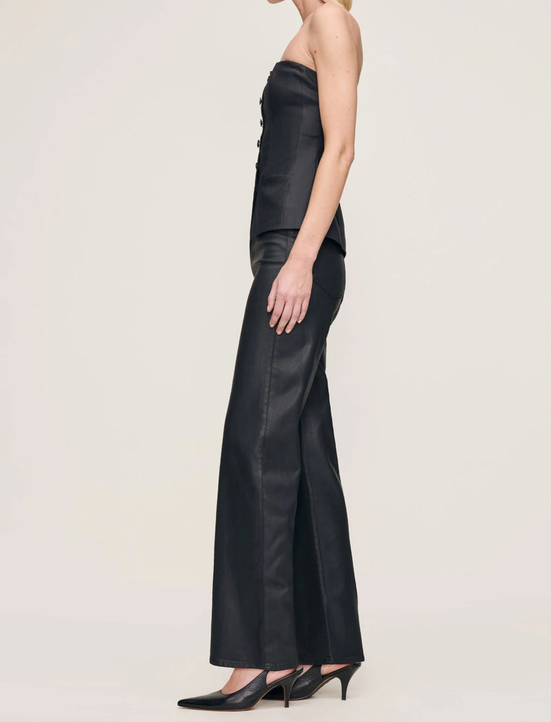DL1961 - Karmine Refined Wide Leg (Black Coated)