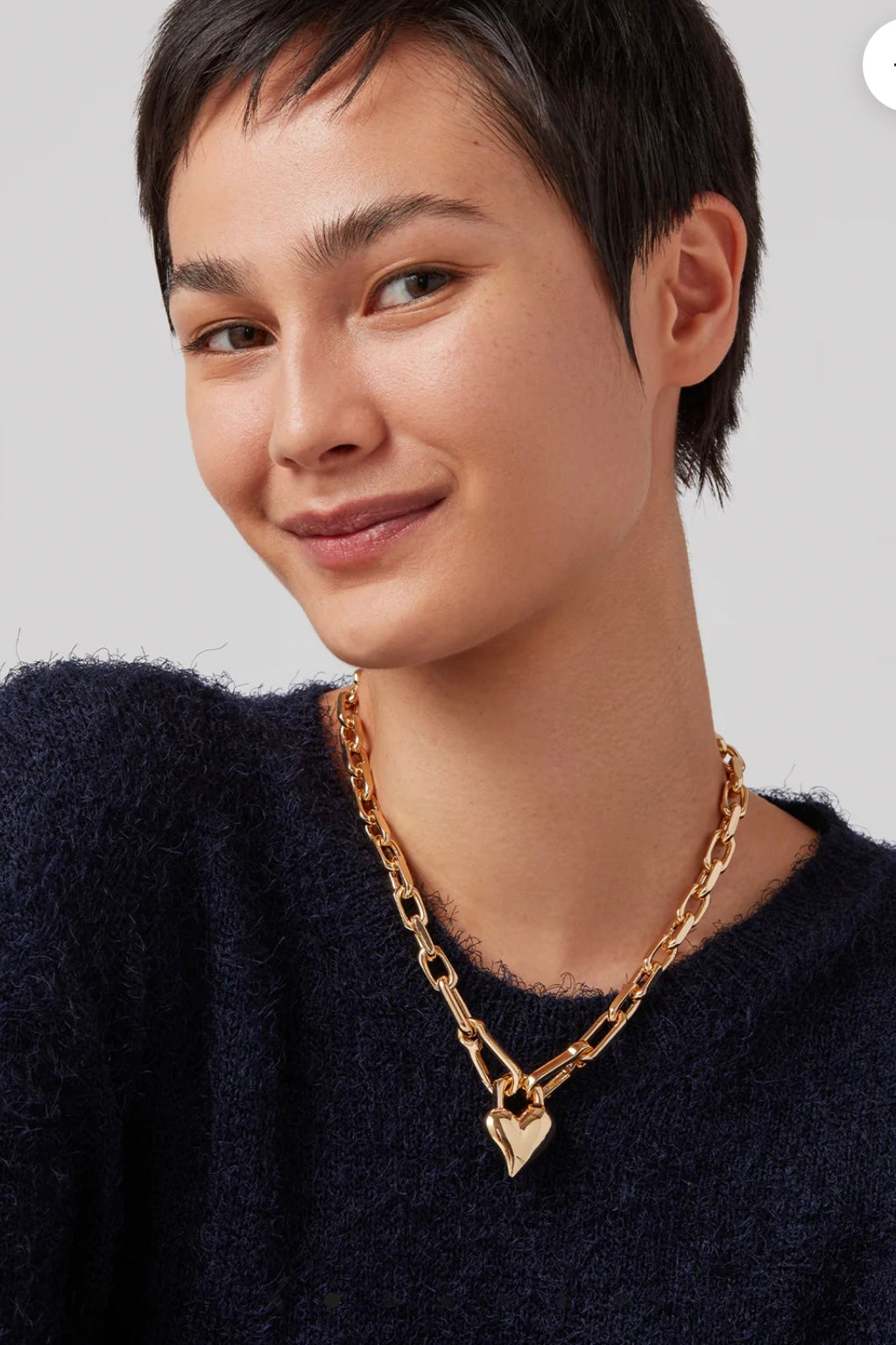 Jenny Bird - Padlock Heart Pendant Necklace (gold)