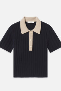 Frame - The Contrast Trim Polo (navy multi)