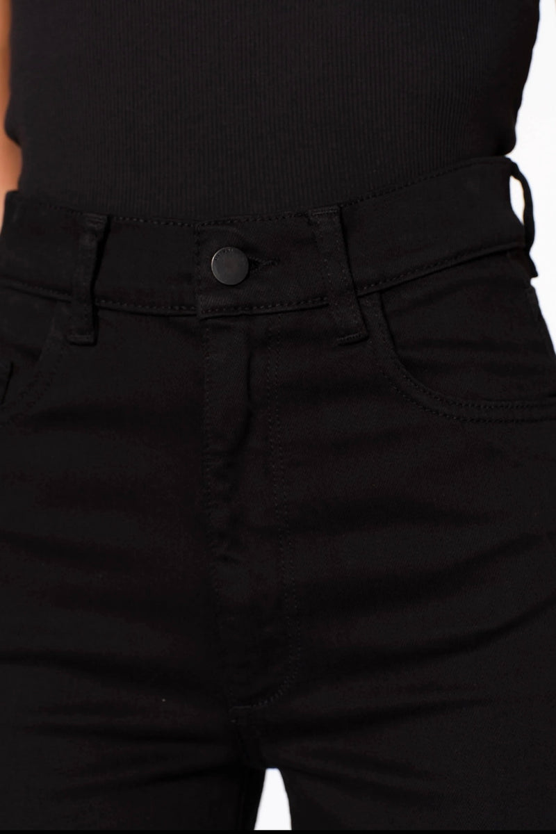 DL1961 - Hepburn Wide Leg  - 27" length (Jet Black)