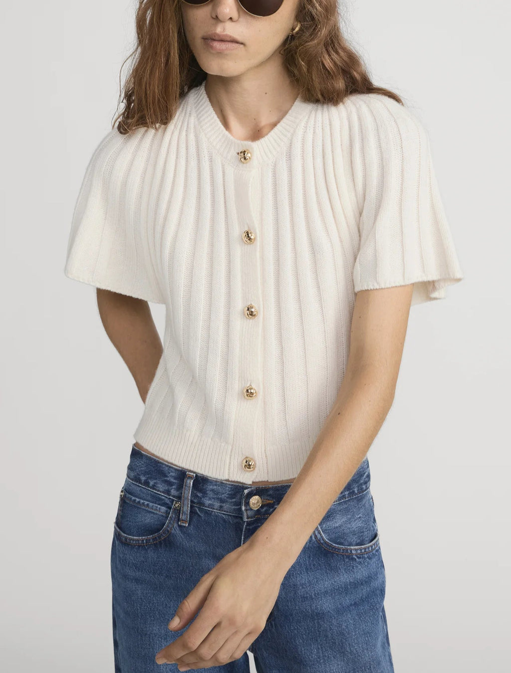 Frame - The Flutter Cardigan (cream)