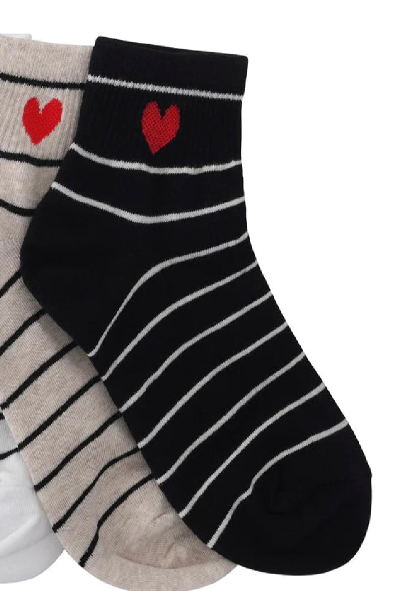 Lim Lim - Marine Heart Socks (black)
