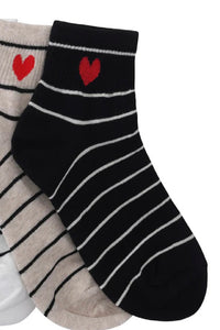 Lim Lim - Marine Heart Socks (black)