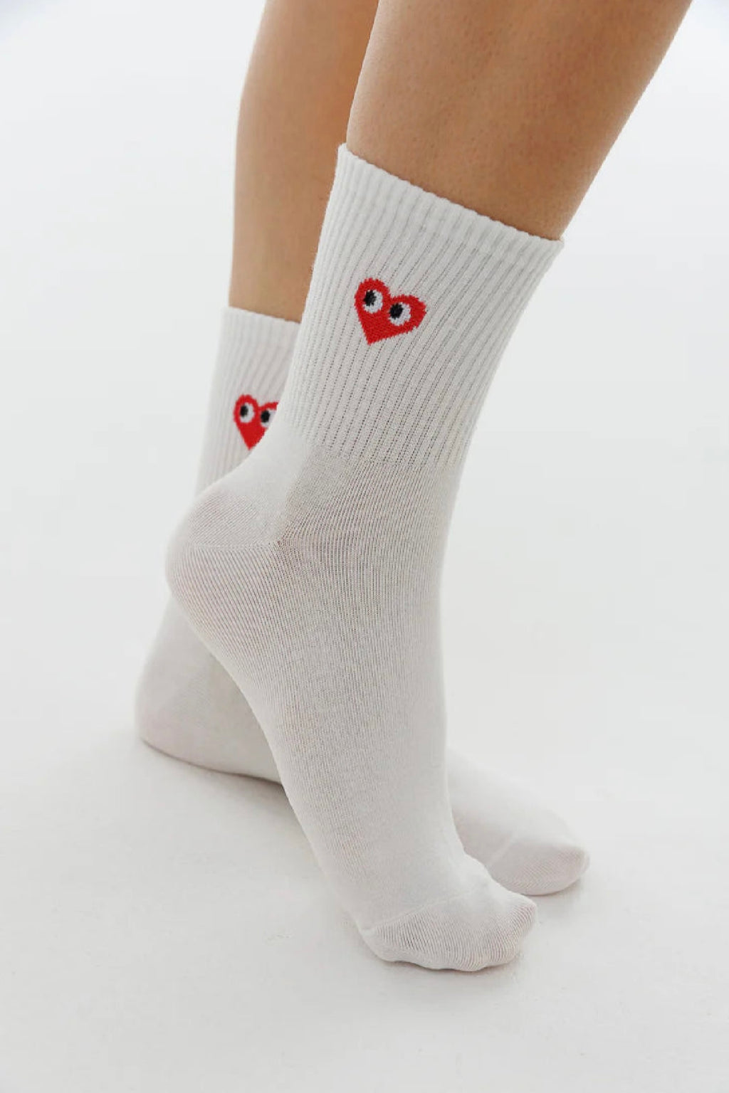 Lim Lim - Ribbed Looking Eye Socks (Black)