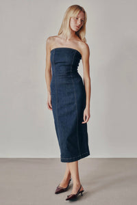 DL1961 - Esme Strapless Midi Dress (Crescent Harbor)