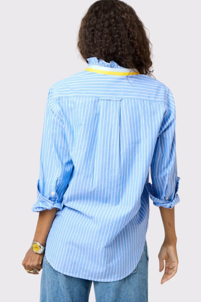 Kerri Rosenthal - Mia Striped Ruffle Shirt