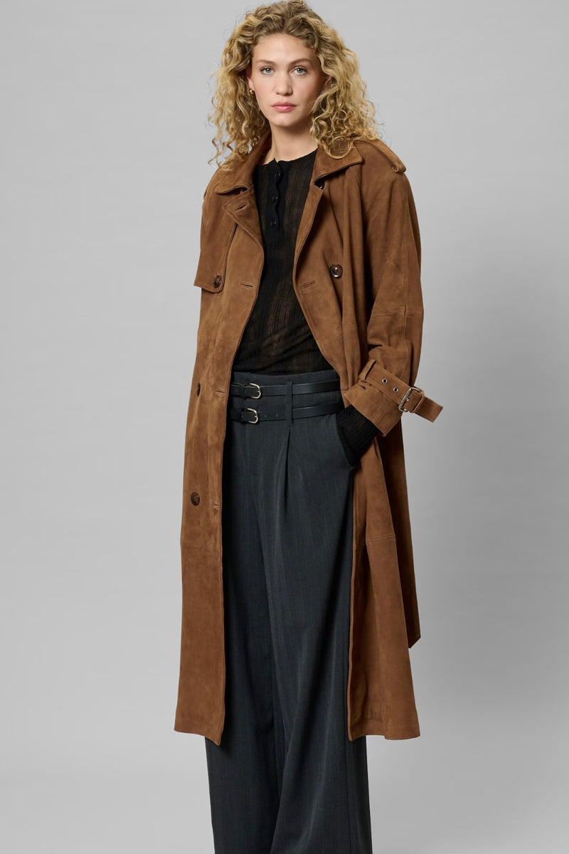 My Essential Wardrobe - TaraMW Suede Trenchcoat