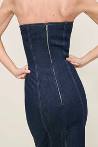 DL1961 - Esme Strapless Midi Dress (Crescent Harbor)