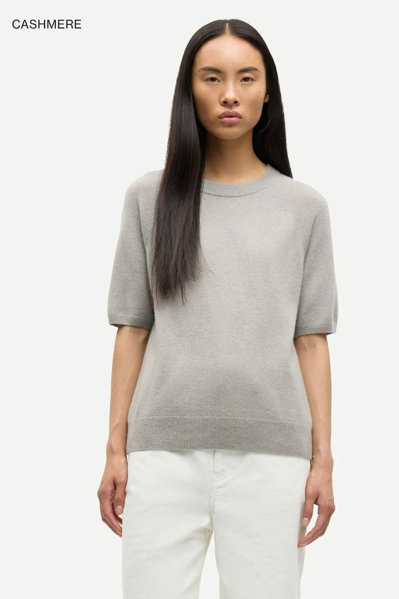 Samsoe Samsoe - Saboston Knit Tee (elephant skin)