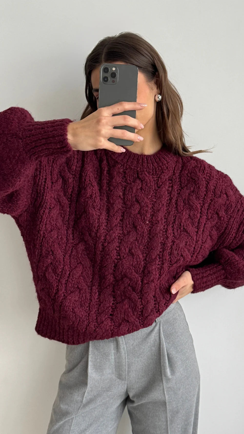 Charli - Mara Sweater (bordeaux)