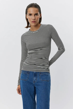 Sofie Schnoor - Petricia Stripe L/S Tee (grey striped)