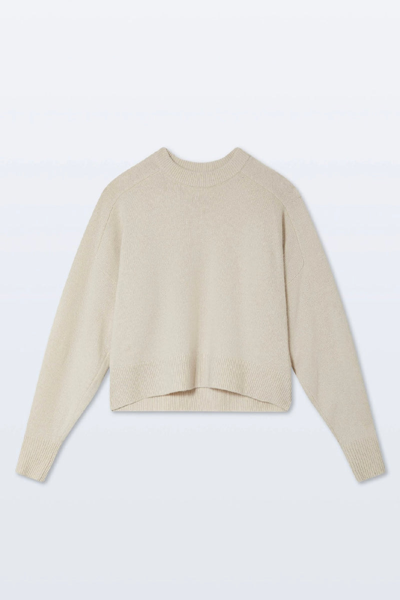 White + Warren - Cashmere blend Luxe Fringe Crew