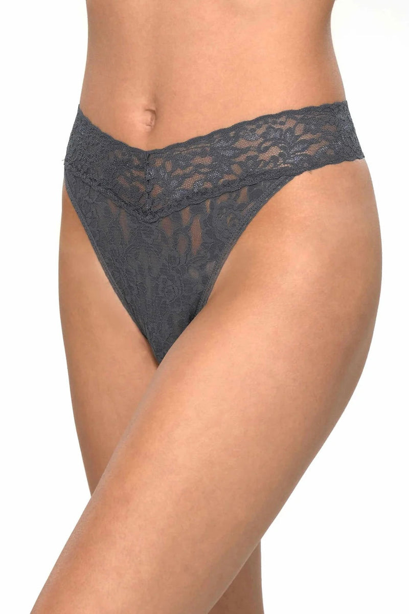 Hanky Panky - Signature Lace Original Rise Thong (Granite)