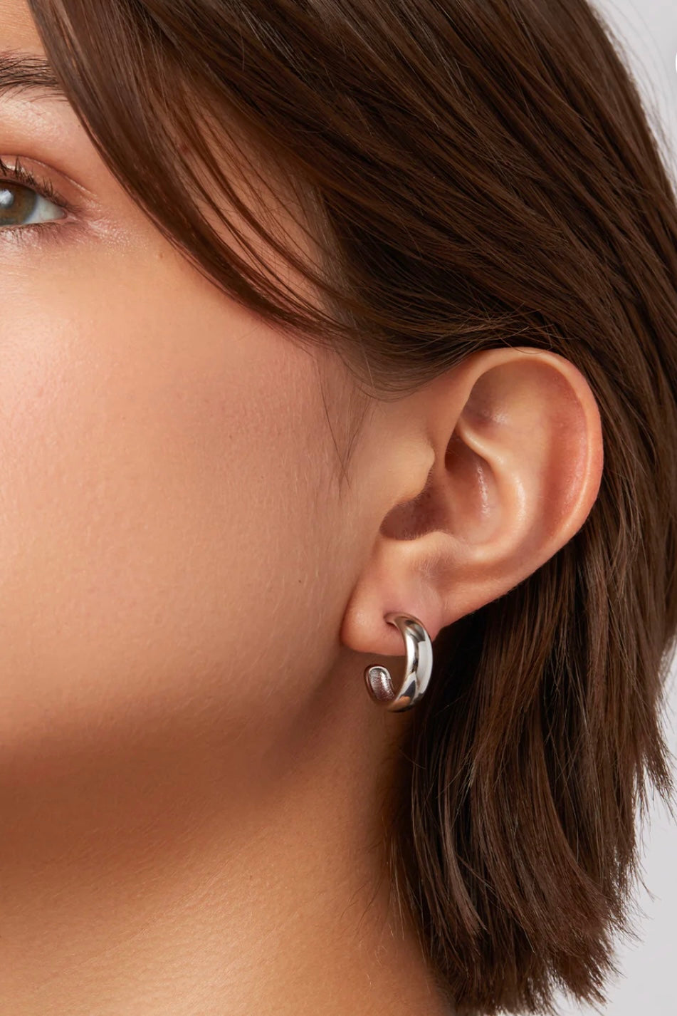 Jenny Bird - Staple Hoops small (silver)