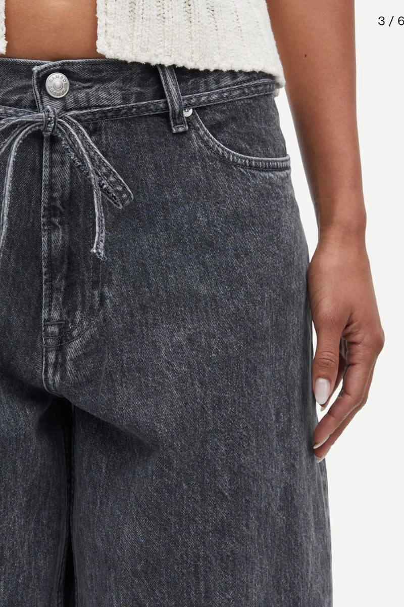 Samsoe Samsoe - Saharper Jeans with Belt (grey cloud)