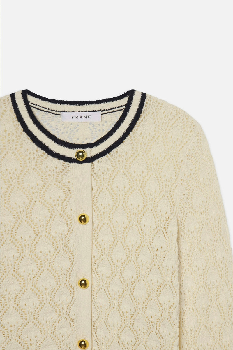 Frame - The Rookie Cardigan (cream multi)
