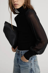 Frame - The Sheer Sleeve Top (back)