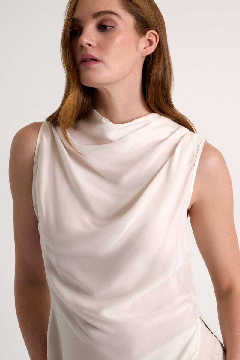 SHAN - Sofia Draped High Boat Neck Top (52561-96)
