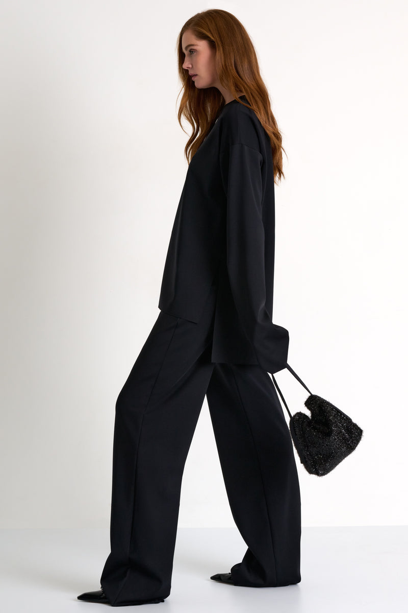 SHAN - Sofia Tailored Wide-Leg Pants (Black 52567-52)