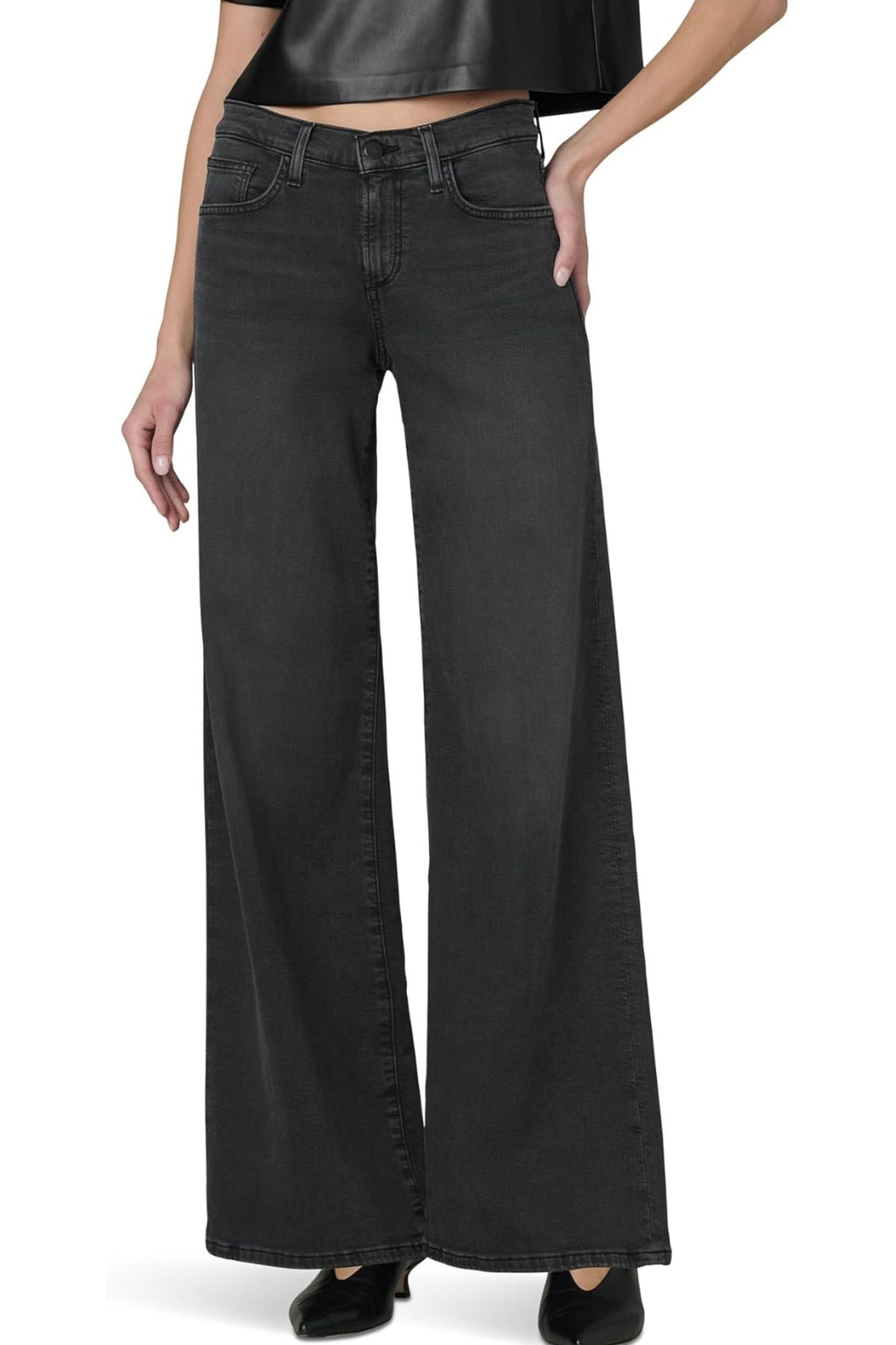 Joe's Jeans -- The Lou Lou Low Rise Wide Leg (Black Cat)