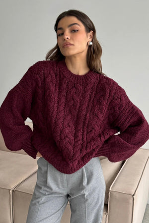 Charli - Mara Sweater (bordeaux)