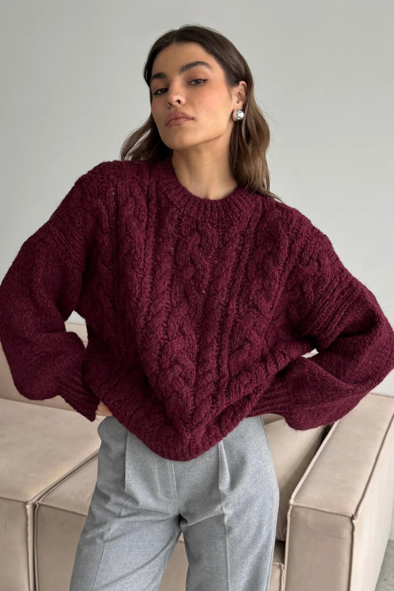 Charli - Mara Sweater (bordeaux)