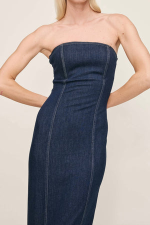 DL1961 - Esme Strapless Midi Dress (Crescent Harbor)