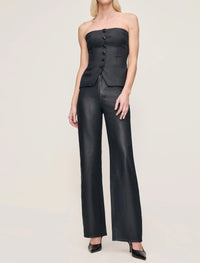 DL1961 - Karmine Refined Wide Leg (Black Coated)