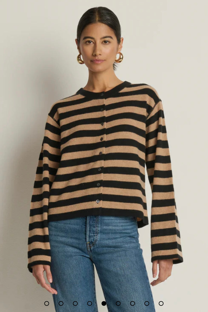 Nation LTD. - Rosetta Cardigan (rugby cocoa stripe)