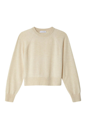 White + Warren - Cashmere Easy Sweatshirt (Taupe Heather)