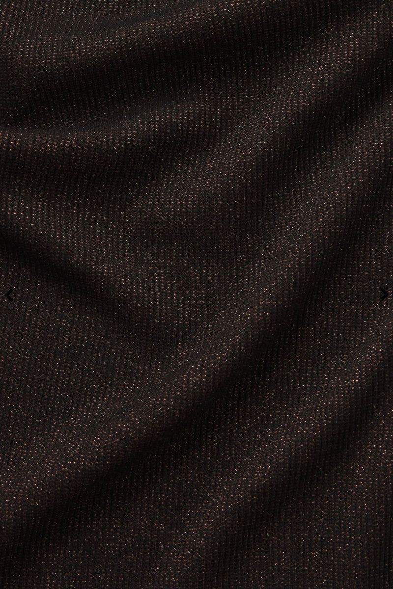 Frame - The Lurex Mock Neck Tee (americano)