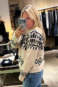 White + Warren - Merino Fairisle Tutleneck