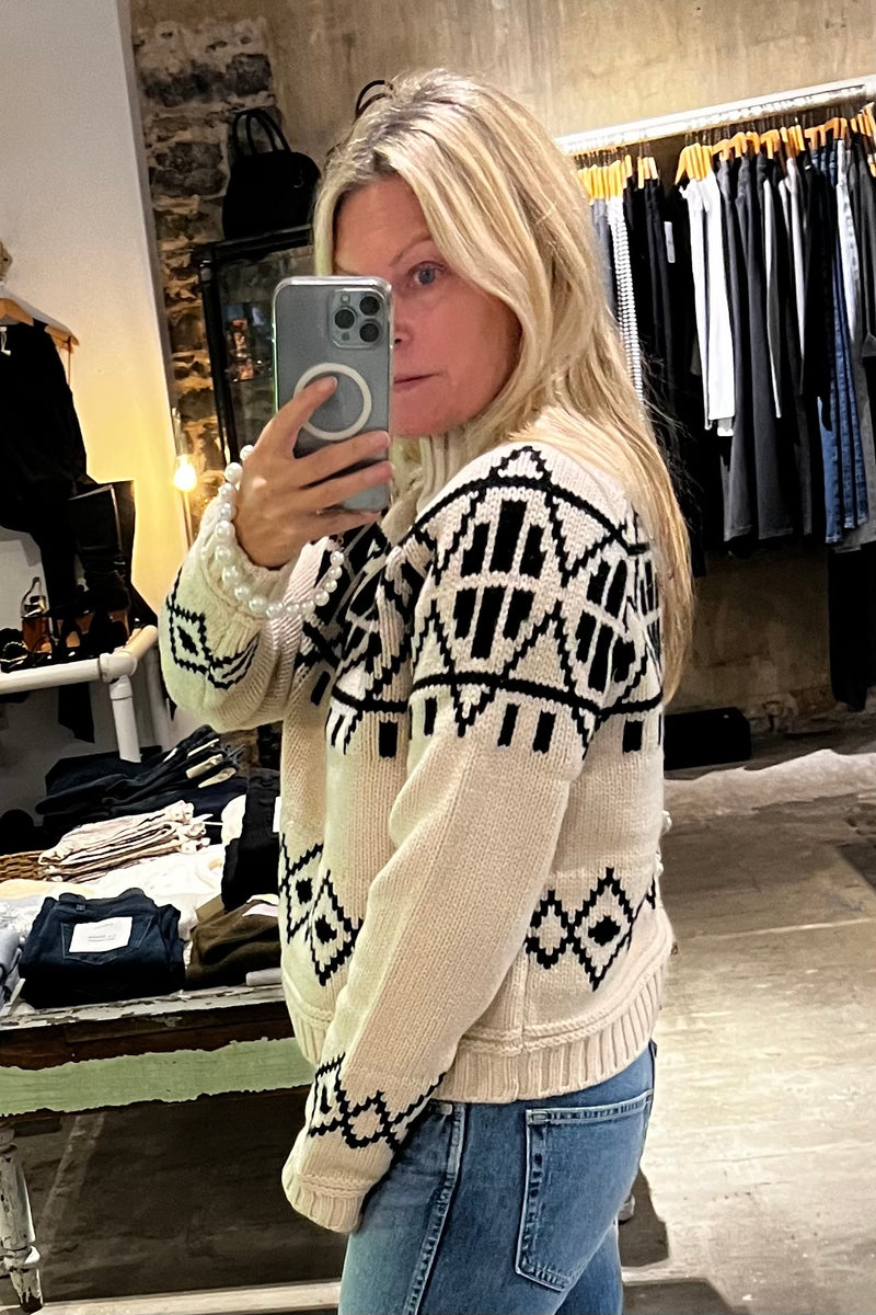 White + Warren - Merino Fairisle Tutleneck