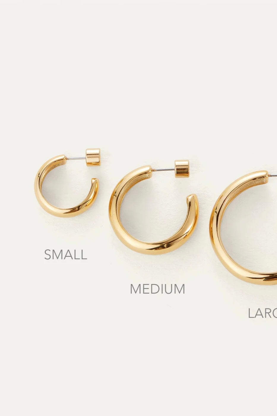 Jenny Bird - Staple Hoops small (gold)