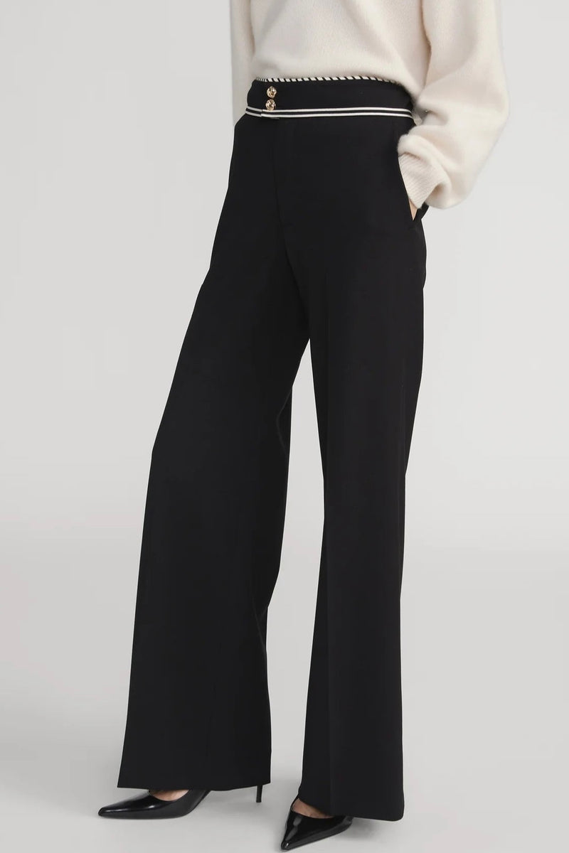 Frame - The Prim Slim Palazzo Trouser (black)
