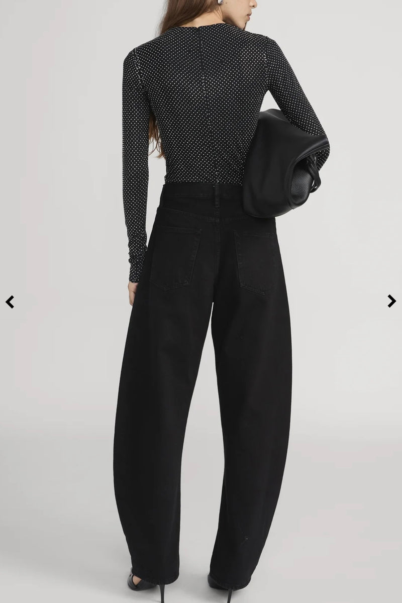 Frame - The Rhinestone Jersey Top (black)