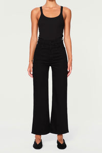 DL1961 - Hepburn Wide Leg  - 27" length (Jet Black)