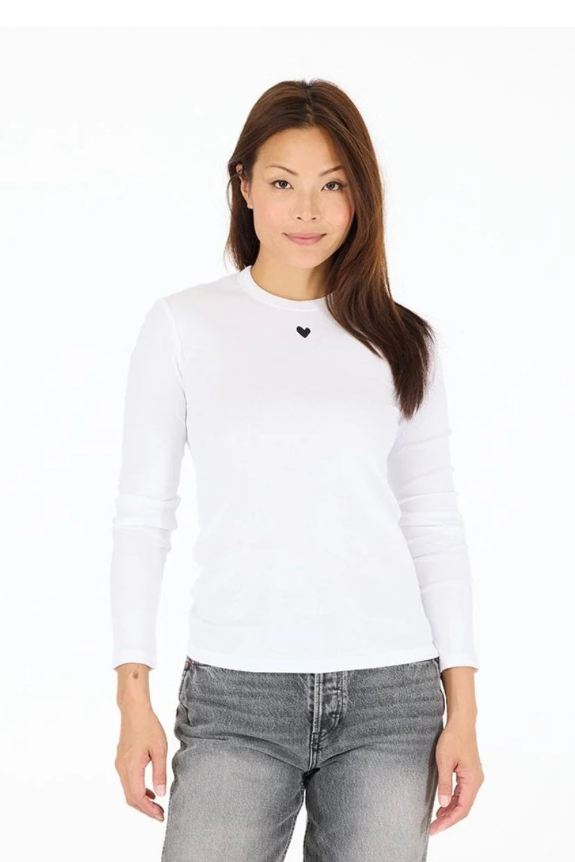 Kerri Rosenthal - Ribbed Long Sleeve (White)