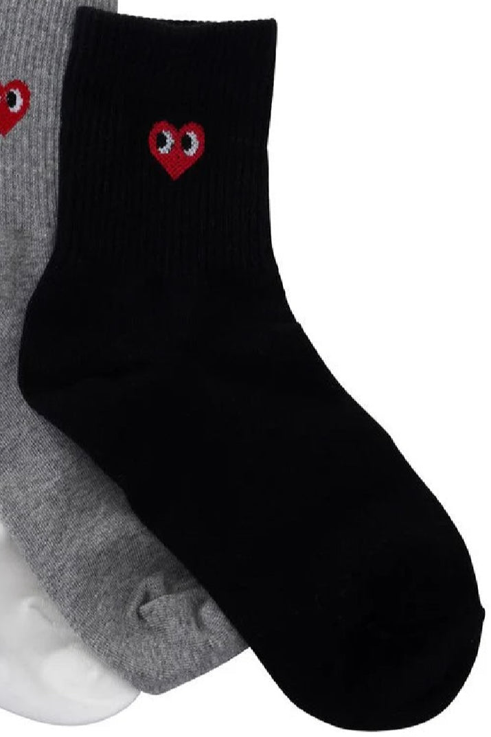 Lim Lim - Ribbed Looking Eye Socks (Black)
