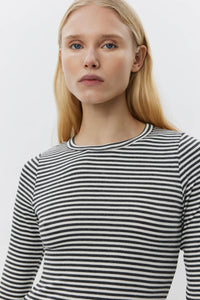 Sofie Schnoor - Petricia Stripe L/S Tee (dark grey striped)