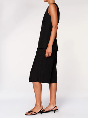 DL1961 - Hepburn Shorts (Black Linen)