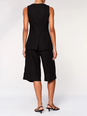 DL1961 - Hepburn Shorts (Black Linen)