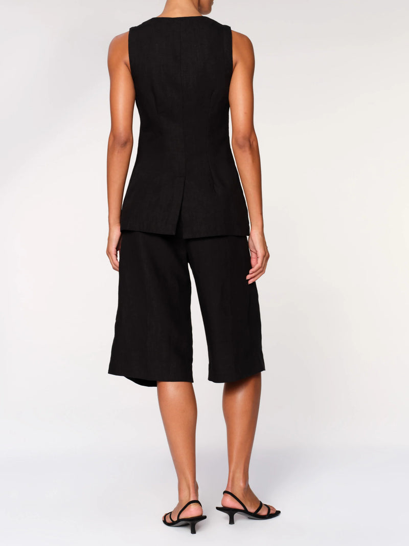 DL1961 - Hepburn Shorts (Black Linen)